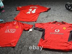 Manchester united wez brown signed shirt 2000 2001 shirt