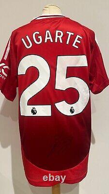 Manuel Ugarte Signed Manchester United Home Shirt 24-25