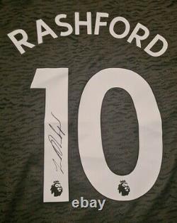 Marcus Rashford Manchester United Number 10 20/21 Away Man Utd Shirt Hand Signed