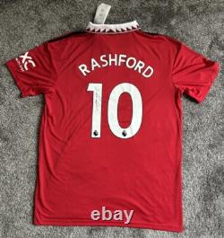 Marcus Rashford Signed Autograph Manchester United Shirt with COA Adidas