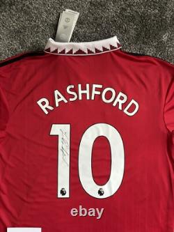 Marcus Rashford Signed Autograph Manchester United Shirt with COA Adidas