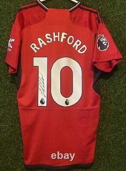 Marcus Rashford Signed Manchester United 23/24 shirt comes with a COA