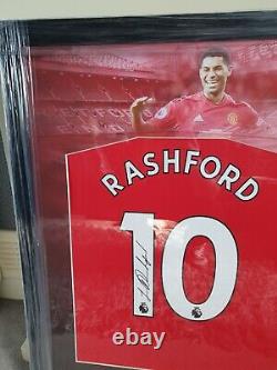 Marcus Rashford Signed Manchester United Football Shirt In A Frame Display