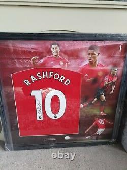 Marcus Rashford Signed Manchester United Football Shirt In A Frame Display wcoa