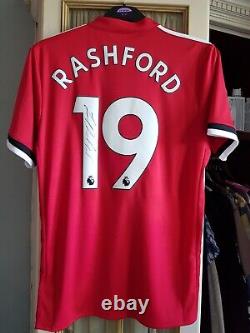 Marcus Rashford Signed Manchester United Football Shirt No 10