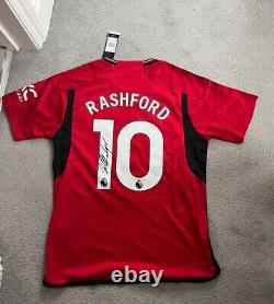 Marcus Rashford Signed Manchester United Home Shirt 23/24 + COA