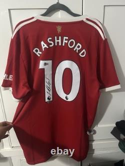 Marcus Rashford Signed Manchester United Shirt Beckett Authenticated COA