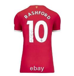 Marcus Rashford Signed Manchester United Shirt Home, 2021-22 Autograph
