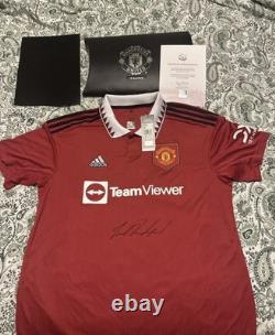 Marcus Rashford signed Manchester United Football Shirt +Presentation Case