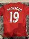 Marcus Rashford signed retro Manchester United shirt legend autograph Adidas