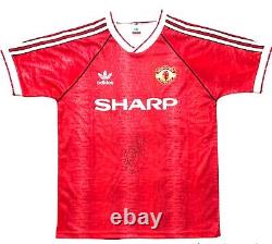 Mark Hughes Hand Signed Manchester United Home Shirt 1990 + Coa