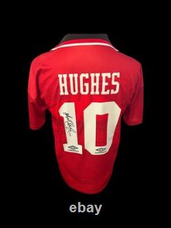 Mark Hughes Manchester United 1992/94 Hand Signed Retro Home Shirt