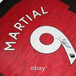 Martial Signed Manchester United Shirt Framed Display Man Utd COA Red Adidas
