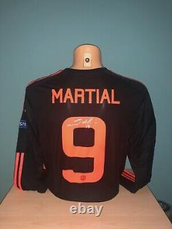 Match Worn/ Issued Manchester United Europa League 2016- Martial Signed Shirt