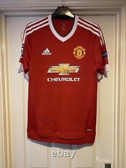 Match Worn Manchester United 2015 Champions League signed shirt Blind 17 Adidas