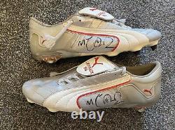 Match Worn Manchester United Carrick boots signed