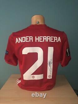 Match Worn Manchester United Europa League Signed Shirt Ander Herrara 2017