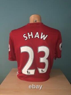 Match Worn Manchester United Premier League Signed Shirt Luke Shaw 2016