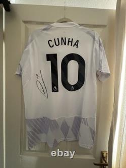 Matheus Cunha Hand Signed Manchester United 25/26 Away Shirt With Exact Proof