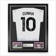 Matheus Cunha Manchester United Fc Signed Framed Away Shirt With Coa Immaculate
