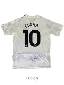 Matheus Cunha Signed Manchester United 2025/26 Away Shirt + COA Full Autograph