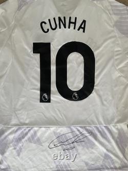 Matheus Cunha Signed Manchester United 2025/26 Away Shirt + COA Full Autograph