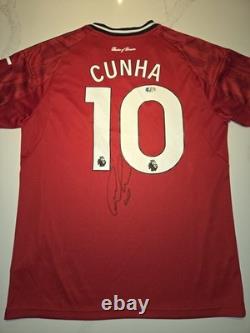 Matheus Cunha Signed Manchester United 25/26 Home Shirt ACG Certified