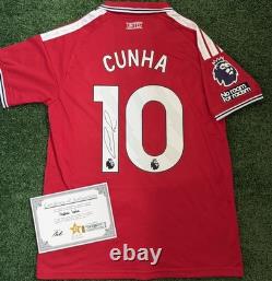 Matheus Cunha Signed Manchester United 26/27 Home Shirt with EXACT VID PROOF & COA