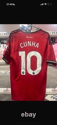 Matheus Cunha Signed Manchester United Shirt COA