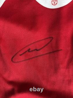 Matheus Cunha Signed Manchester United Shirt Old Trafford Genuine Brazil