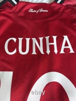 Matheus Cunha Signed Manchester United Shirt Old Trafford Genuine Brazil