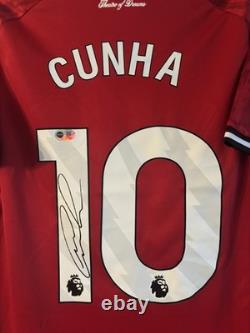 Matheus Cunha Signed Shirt ACG Authentication Proof Manchester United