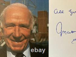 Matt Busby Hand Signed X 2 Manchester United Club Card Man Utd & Letter 1987