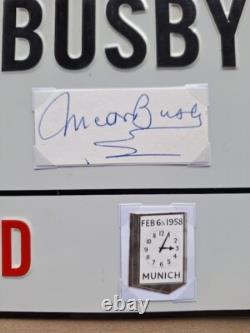 Matt Busby Manchester United Legend Hand-signed Large Metal Street Sign