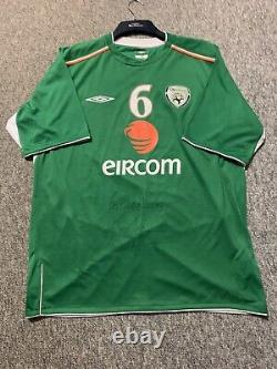 Mega Rare, Roy Keane Ireland Shirt Manchester United Legend Signed