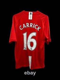 Michael Carrick Manchester United 2007-08 Hand Signed Home Shirt