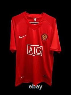 Michael Carrick Manchester United 2007-08 Hand Signed Home Shirt