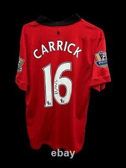 Michael Carrick Manchester United 2013-14 Hand Signed Home Shirt