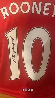 Modern Wayne Rooney Signed Manchester United Shirt Value At £125 With COA