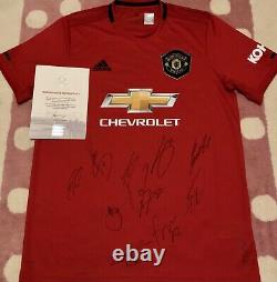 Mufc Hologram Coa, Manchester United 2019-2020 Genuine Squad Signed Shirt