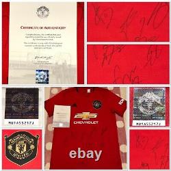 Mufc Hologram Coa, Manchester United 2019-2020 Genuine Squad Signed Shirt