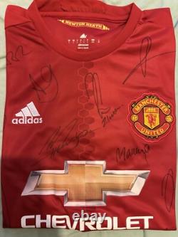 Multi Signed Manchester United Shirt With COA and Club Letter