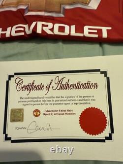 Multi Signed Manchester United Shirt With COA and Club Letter