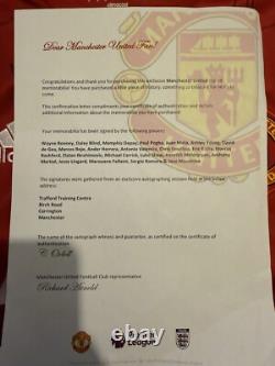 Multi Signed Manchester United Shirt With COA and Club Letter