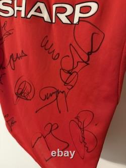 Multi Signed Manchester United shirt 1999 Champions League Final Treble Winners