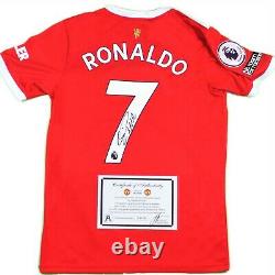 NEW 2021 CRISTIANO RONALDO SIGNED Manchester United ADIDAS JERSEY withCOA #7