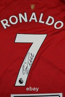 NEW 2021 CRISTIANO RONALDO SIGNED Manchester United ADIDAS JERSEY withCOA #7