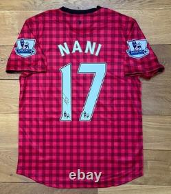 Nani Luis Manchester United 12/13 Season Signed Shirt with Photo Proof