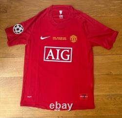 Nani Signed Manchester United 2008 UCL Final Shirt With Photo Proof