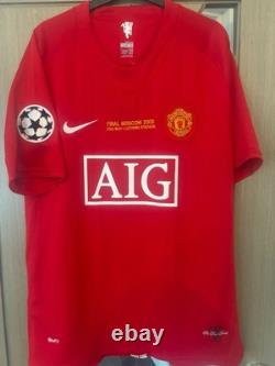 Nemanja Vidic Manchester United Signed Football Shirt with COA and Proof Rare
